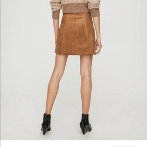 Aritzia suede mini skirt